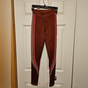 Fabletics Brown orange Leggings with Pink Accents